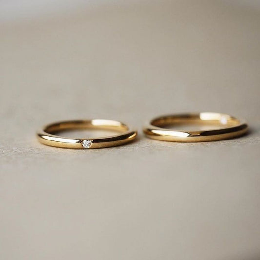 Anillo de Promesa con Diamante Incrustado