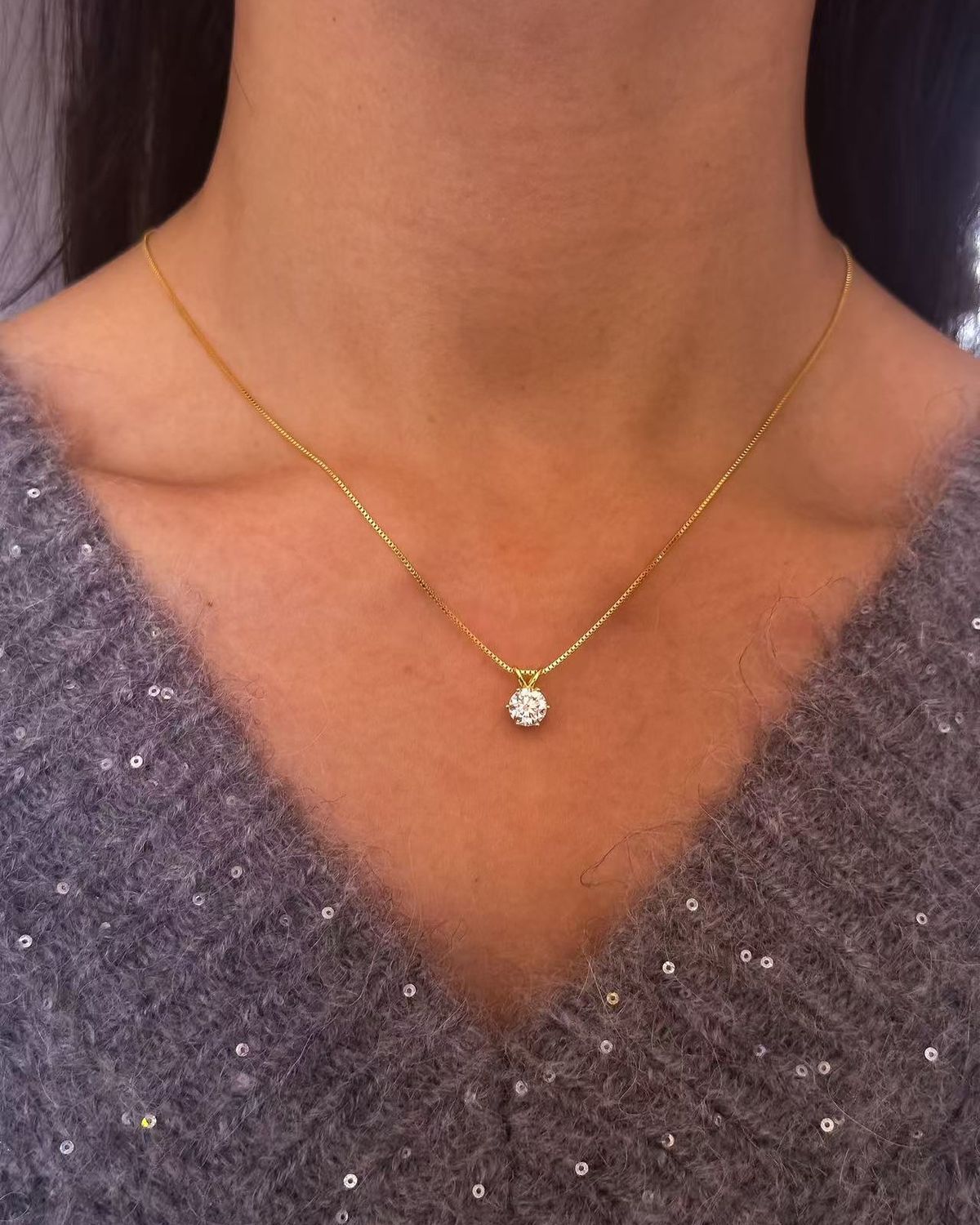 Dije diamante corte redondo de 0.5ct