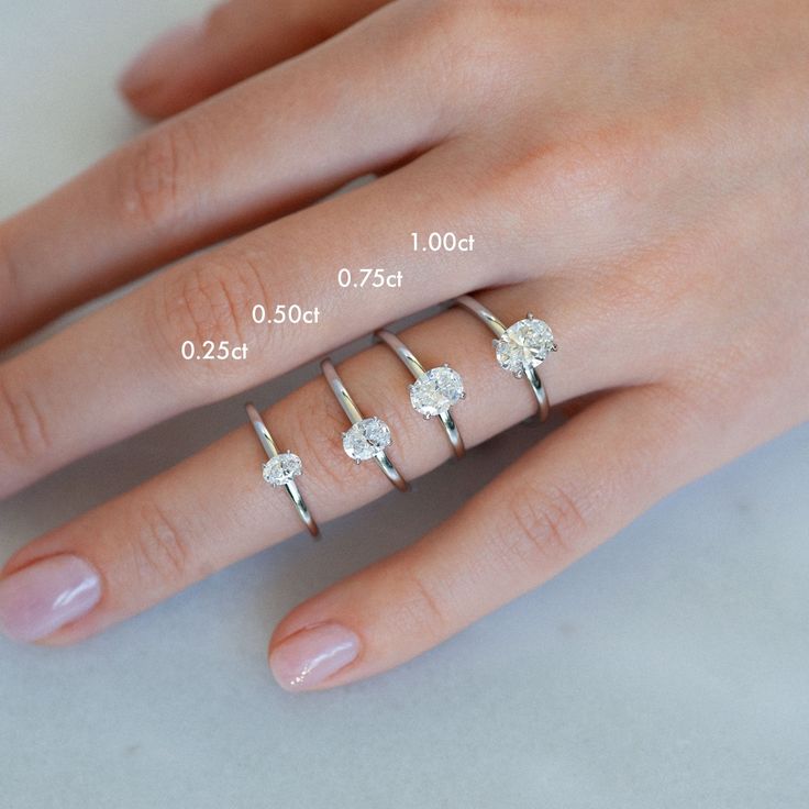 1 CT - Anillo Solitario Corte Ovalado