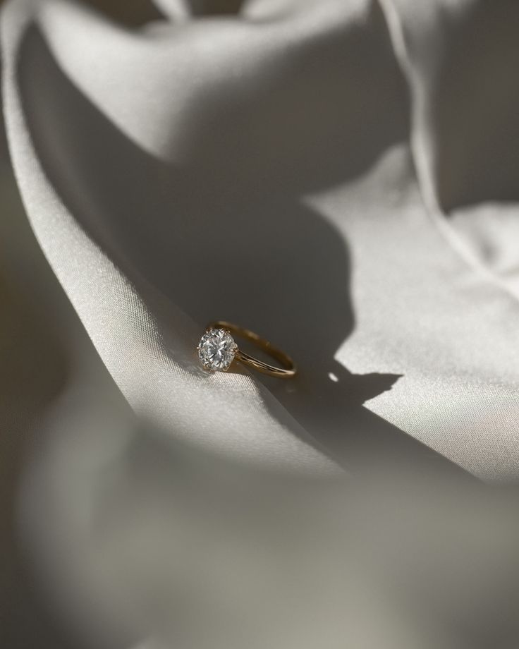 1 CT - Anillo Solitario Corte Redondo